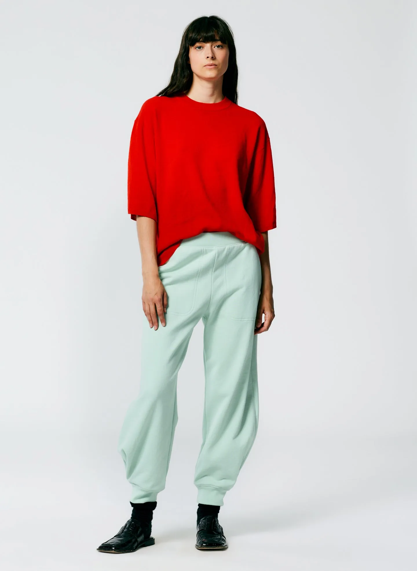 Feather Weight Cashmere Oversized Easy T-Shirt sold by Tibi product image thumbnail 5