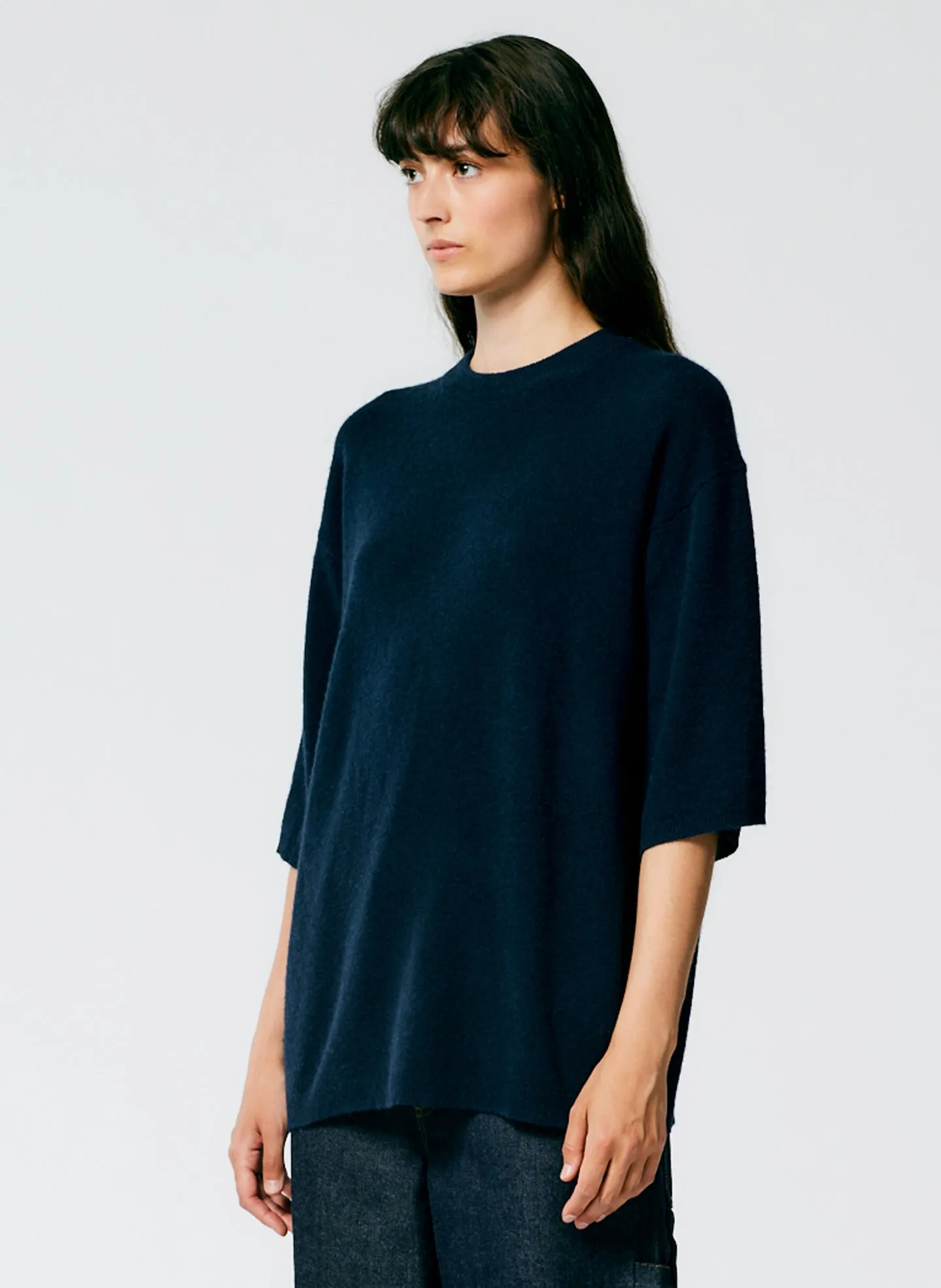 Feather Weight Cashmere Oversized Easy T-Shirt sold by Tibi product image thumbnail 2