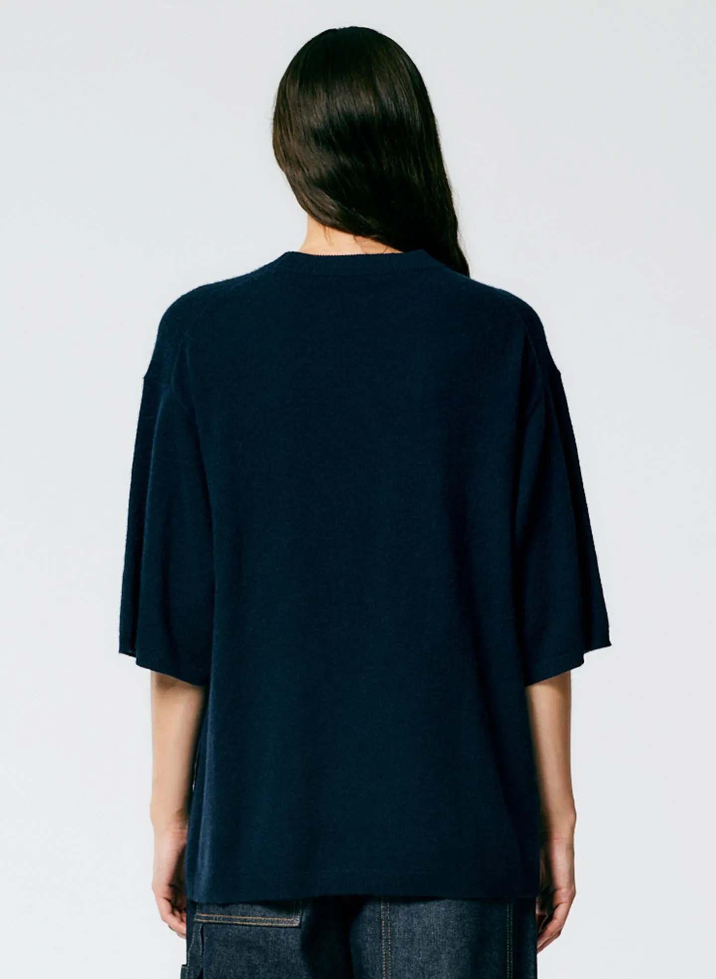 Feather Weight Cashmere Oversized Easy T-Shirt sold by Tibi product image thumbnail 3