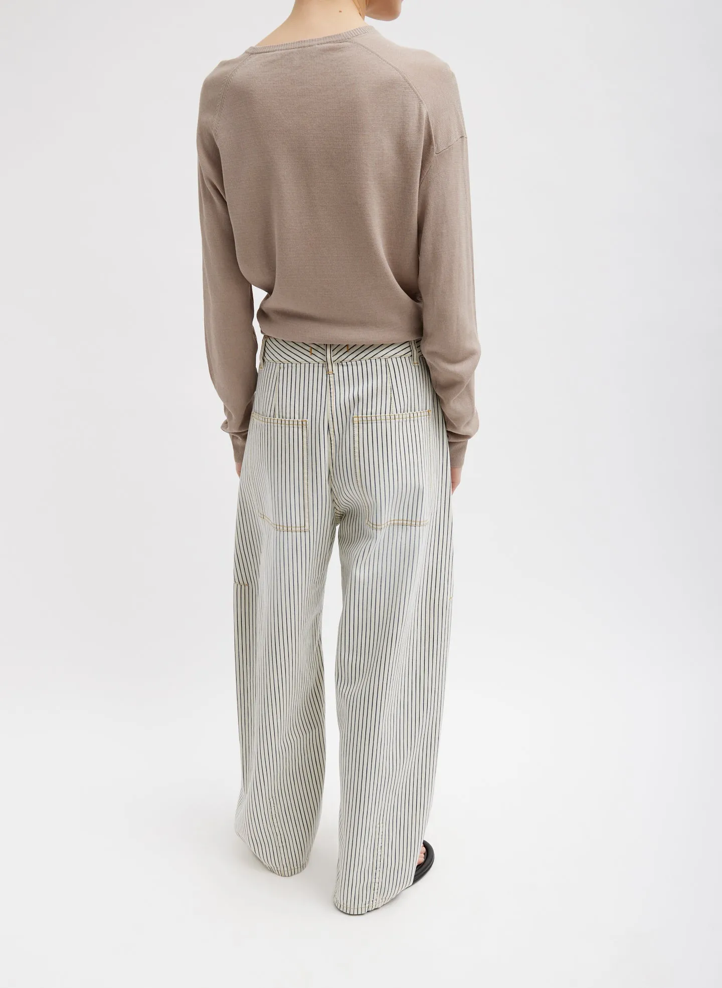 Stone Washed Striped Denim Sid Jean sold by Tibi product image thumbnail 5