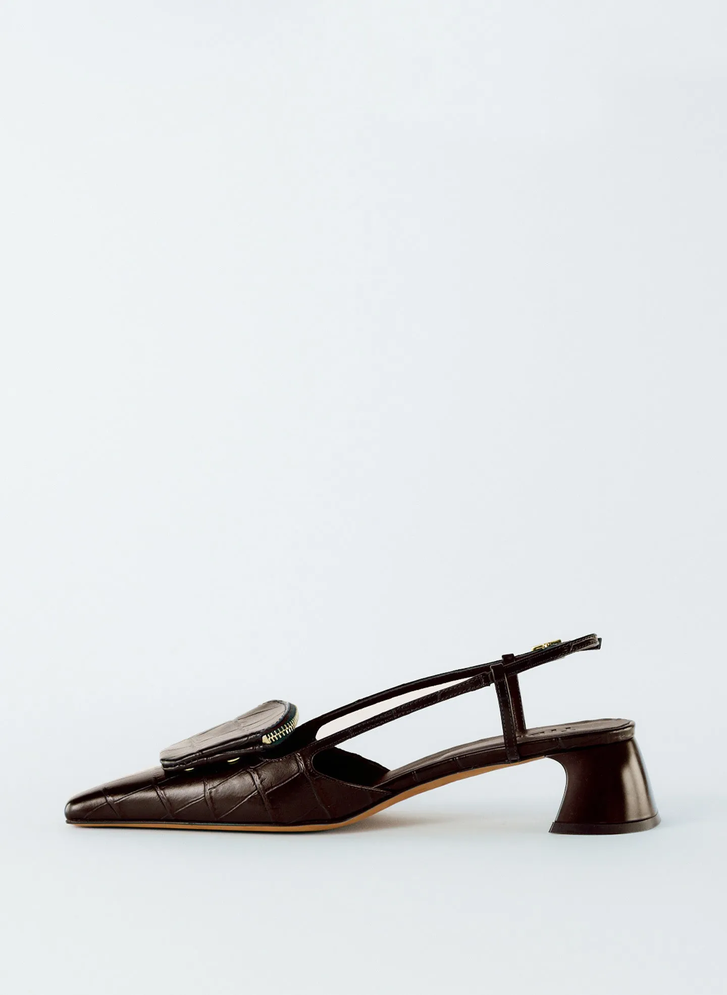 Croc Print Victor Slingback sold by Tibi product image thumbnail 2