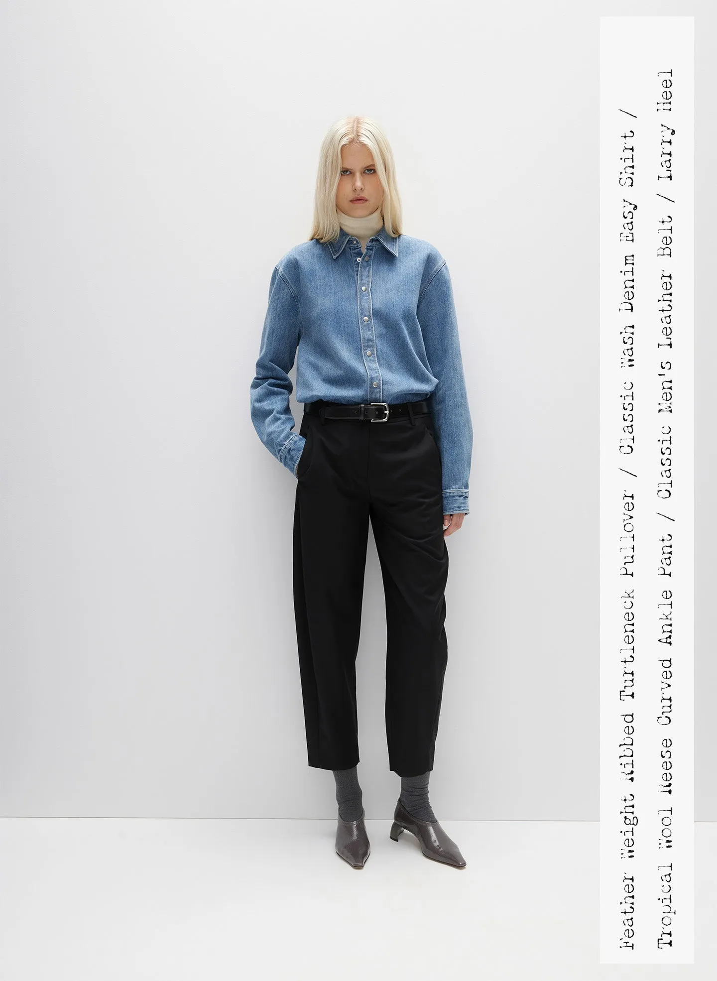 Classic Wash Denim Easy Shirt sold by Tibi product image thumbnail 2
