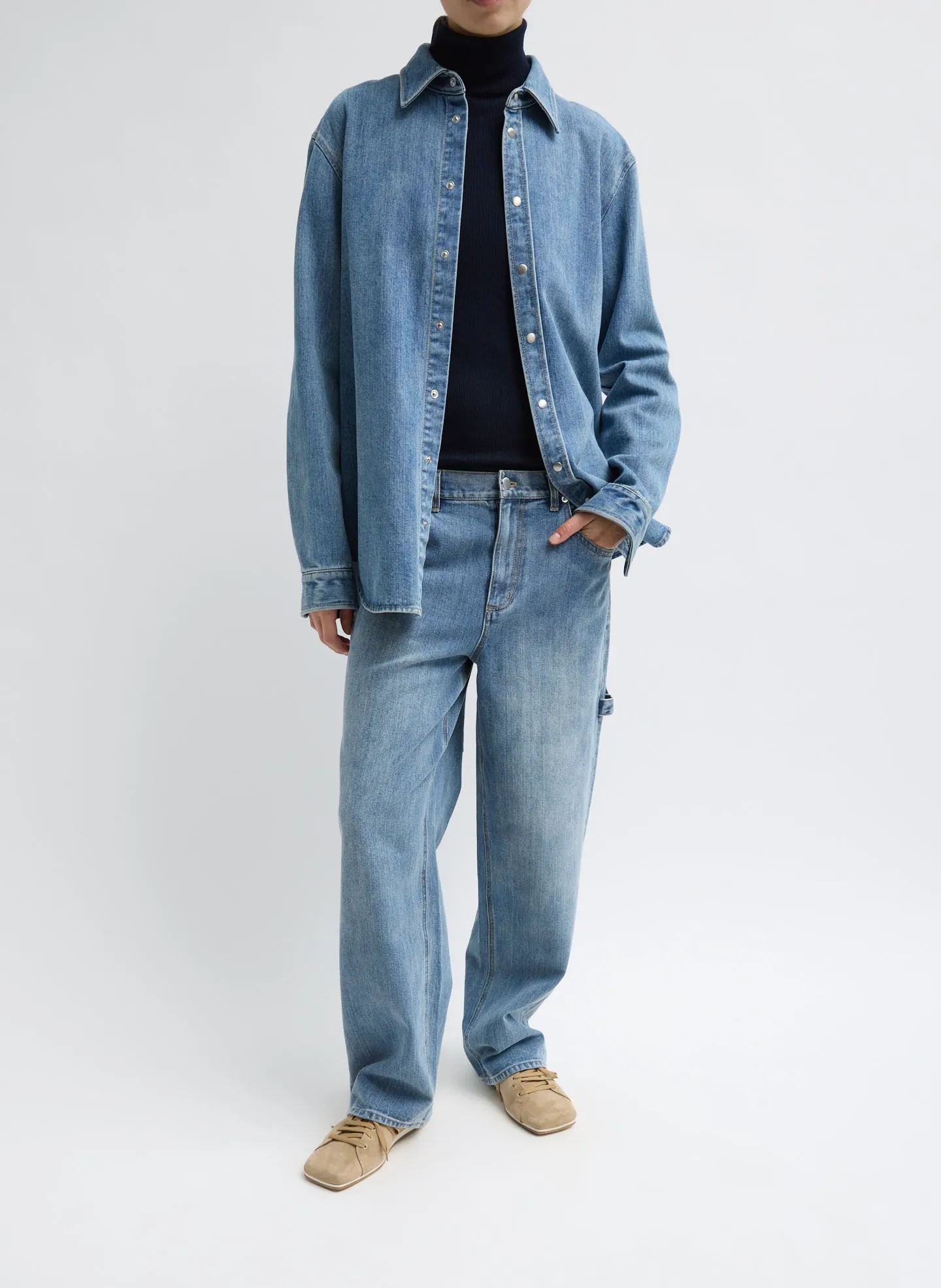 Classic Wash Denim Easy Shirt sold by Tibi product image thumbnail 5