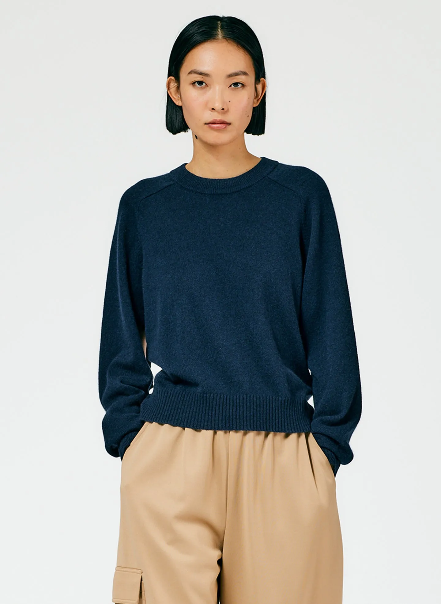 Feather Weight Cashmere Open Sleeve Cocoon Sweater sold by Tibi product image thumbnail 2