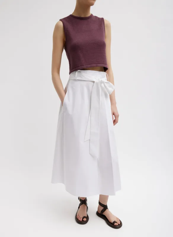 Cotton Criss Cross Cropped Sleeveless Sweater sold by Tibi