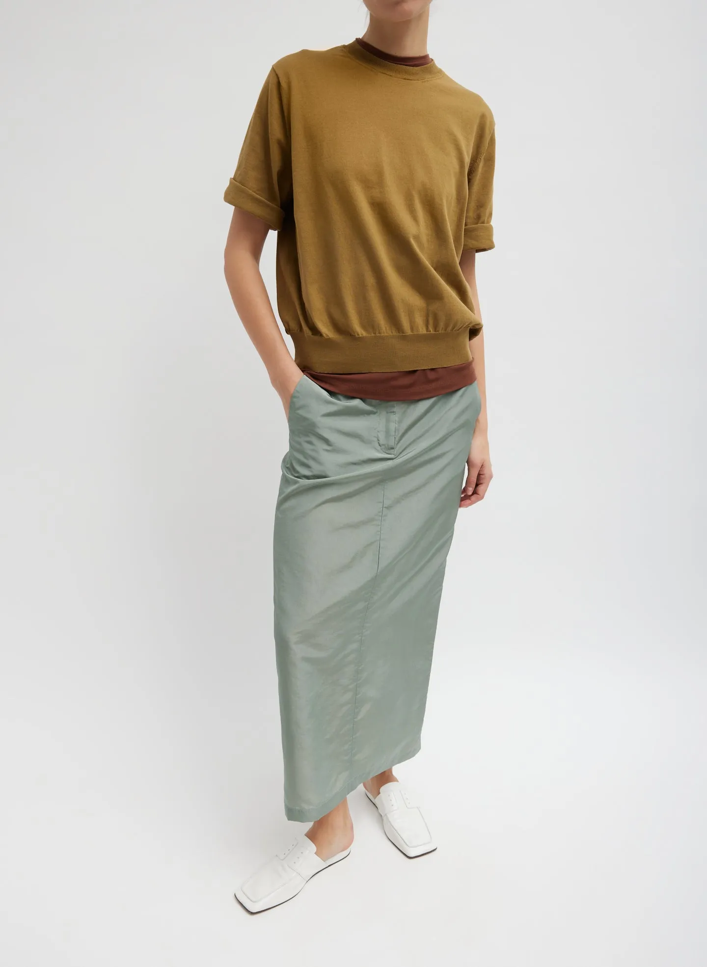 Super Fine Gauge Perfect Short Sleeve Men's Pullover sold by Tibi product image thumbnail 4