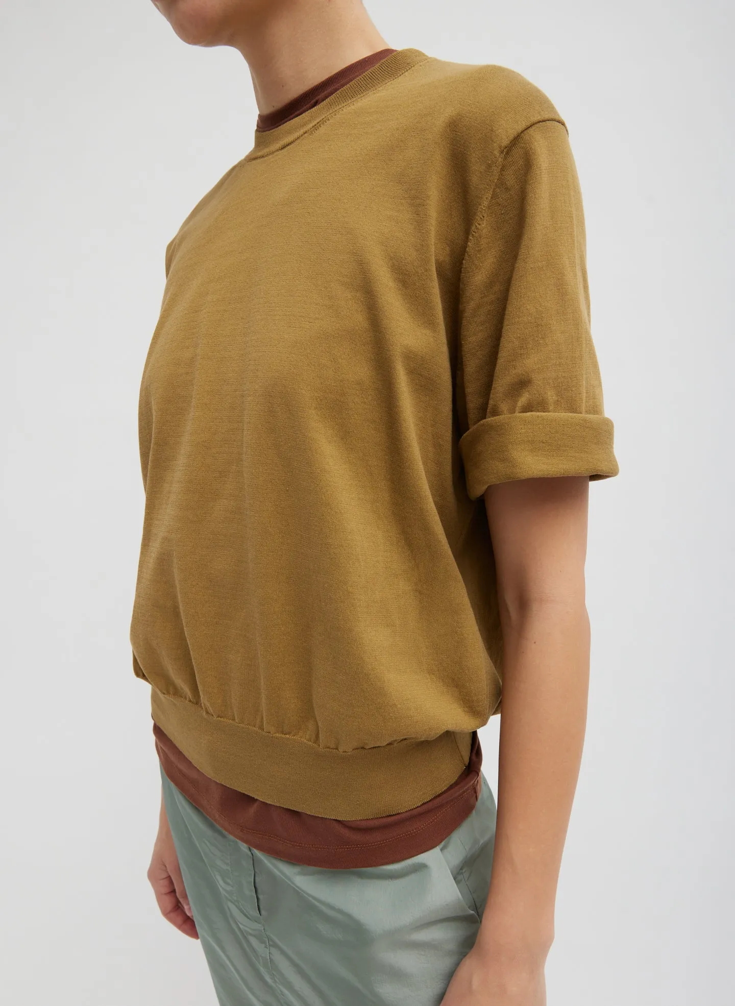 Super Fine Gauge Perfect Short Sleeve Men's Pullover sold by Tibi