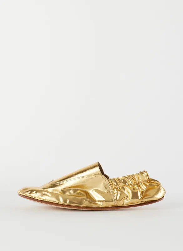 Metallic Mikhail Flat made by Tibi