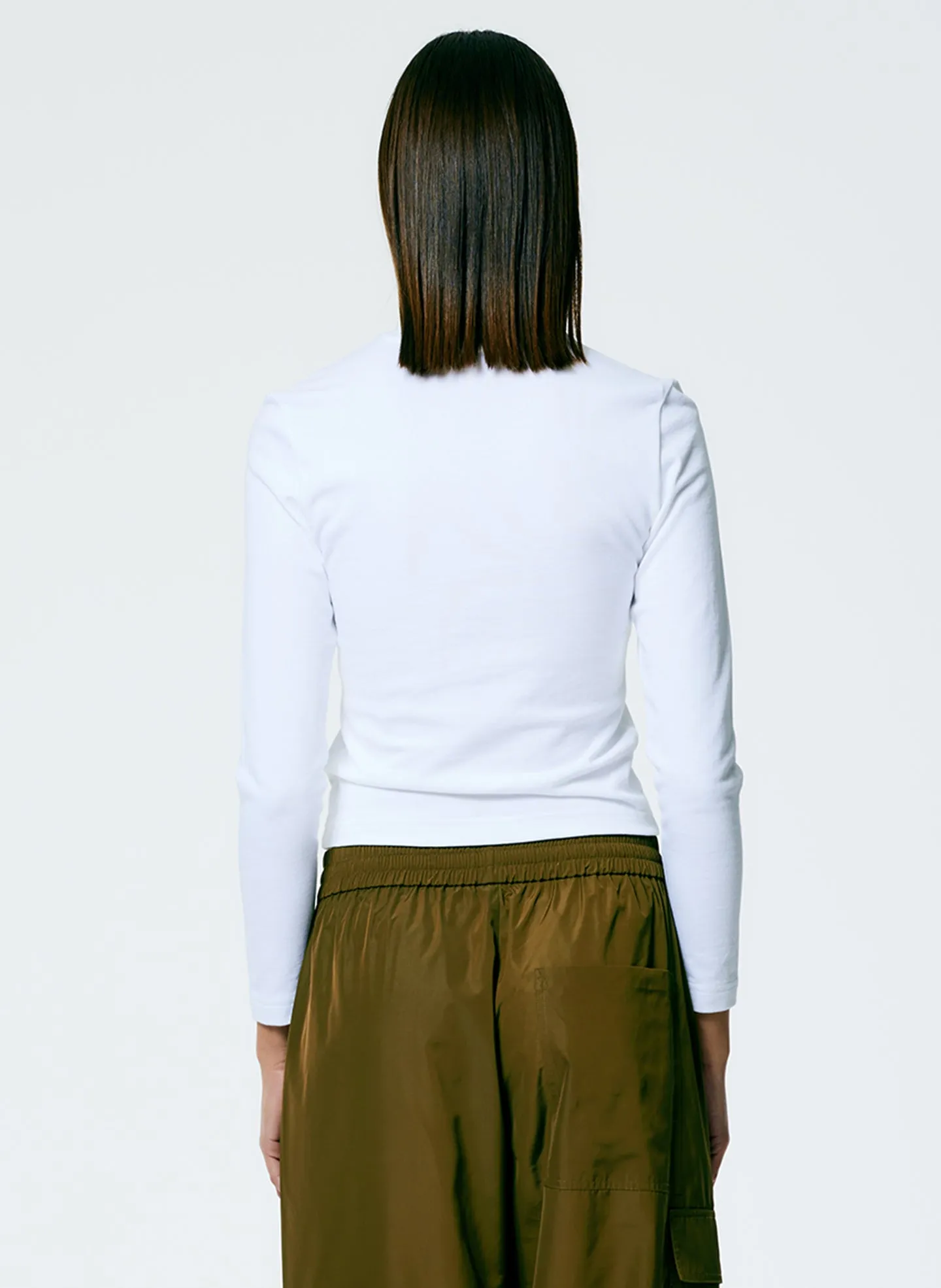 Perfect Shrunken V-Neck T-Shirt sold by Tibi product image thumbnail 3