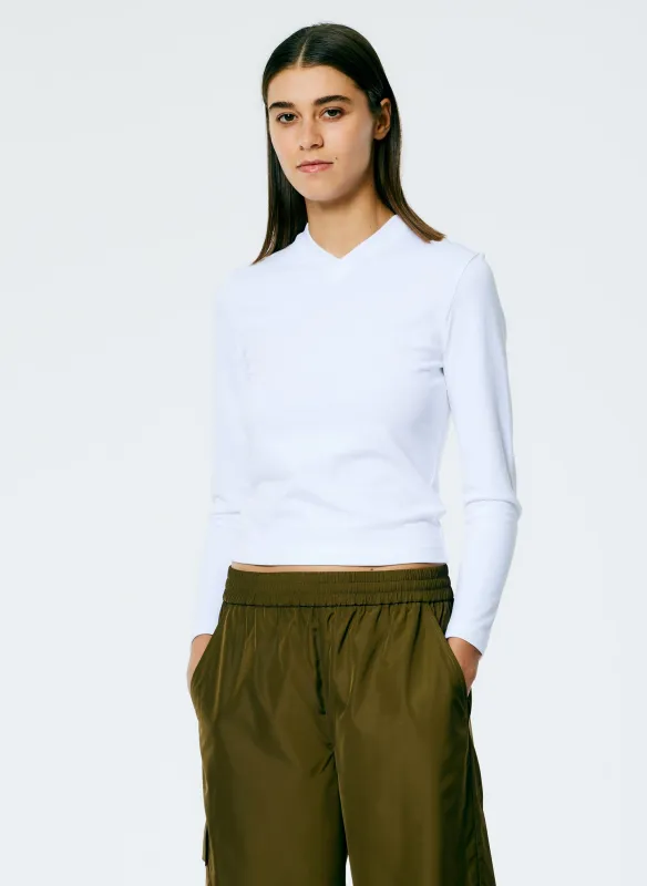 Perfect Shrunken V-Neck T-Shirt sold by Tibi