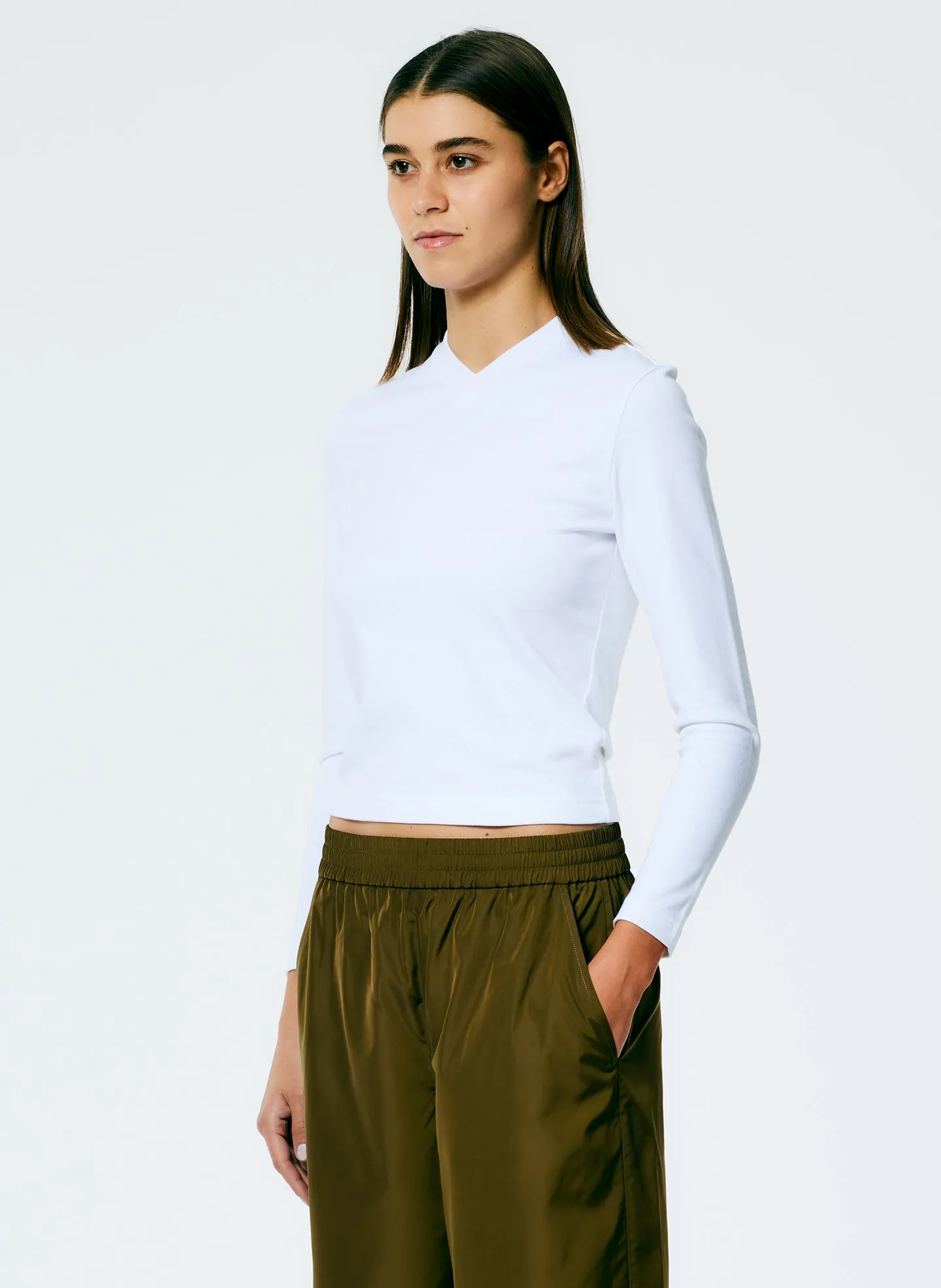 Perfect Shrunken V-Neck T-Shirt sold by Tibi product image thumbnail 2