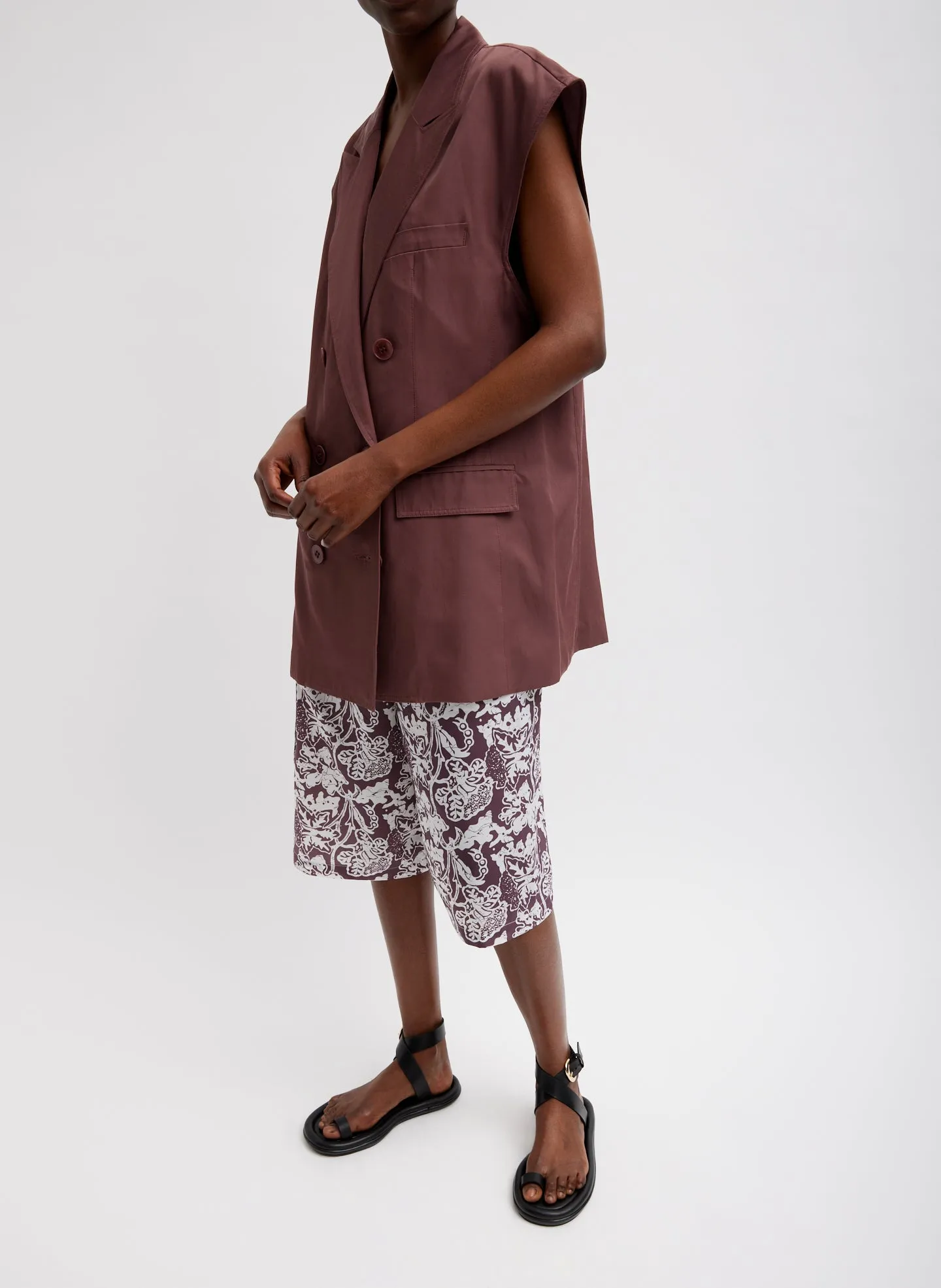 Drapey Suiting Oversized Double Breasted Vest sold by Tibi product image thumbnail 3