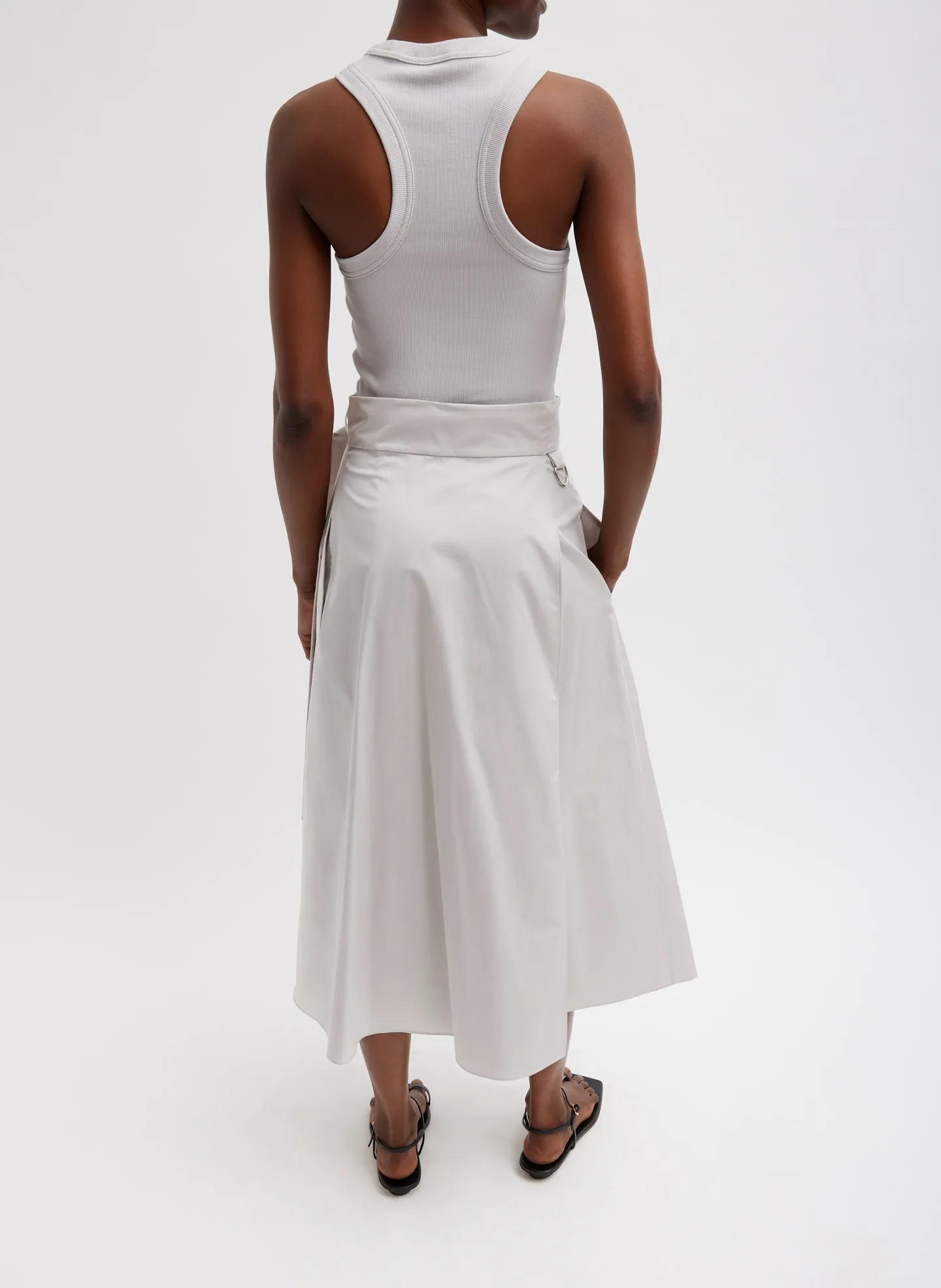 Eco Poplin Back Wrap Skirt sold by Tibi product image thumbnail 5