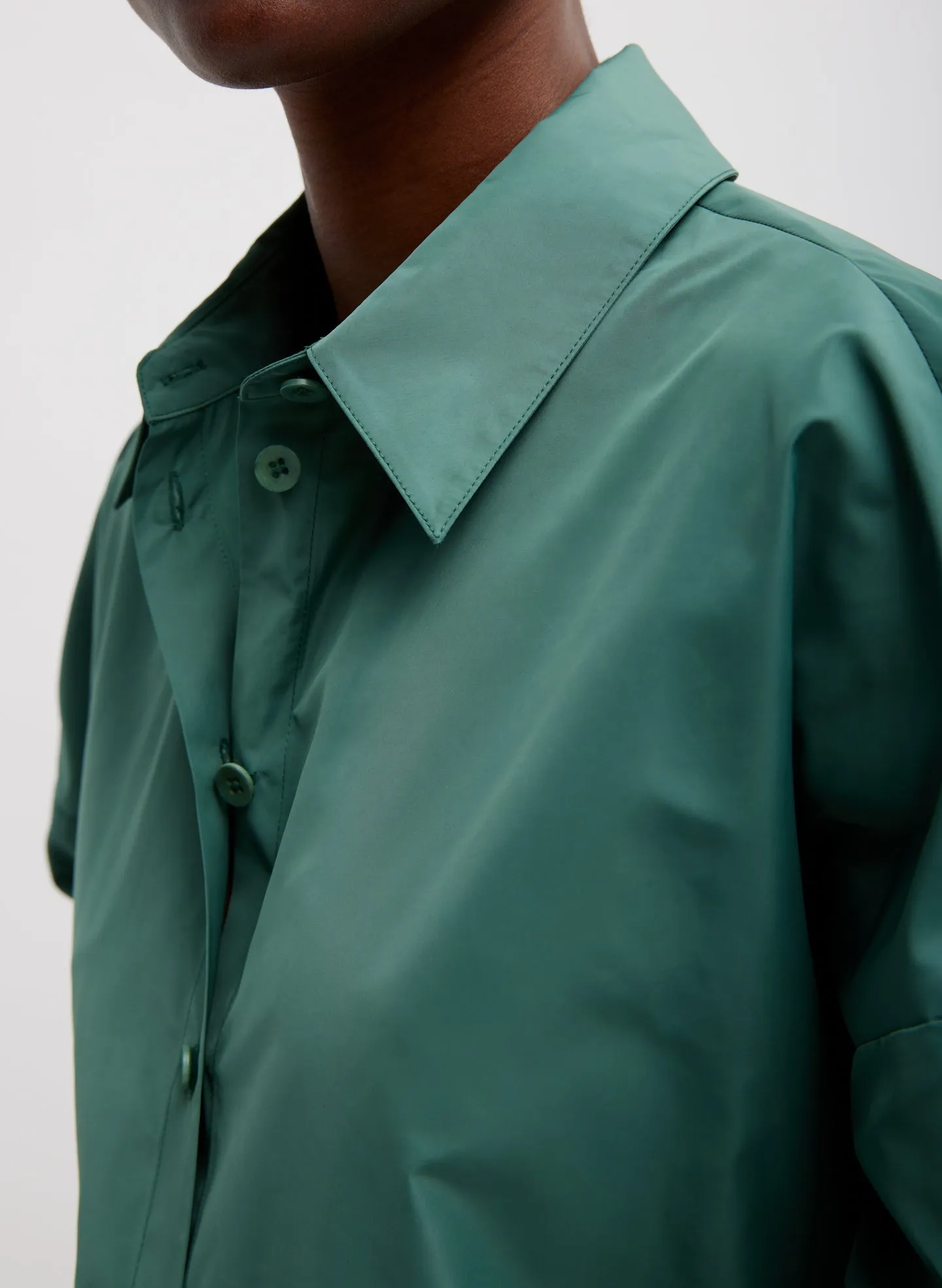 Italian Sporty Nylon Shirt With Cocoon Back sold by Tibi