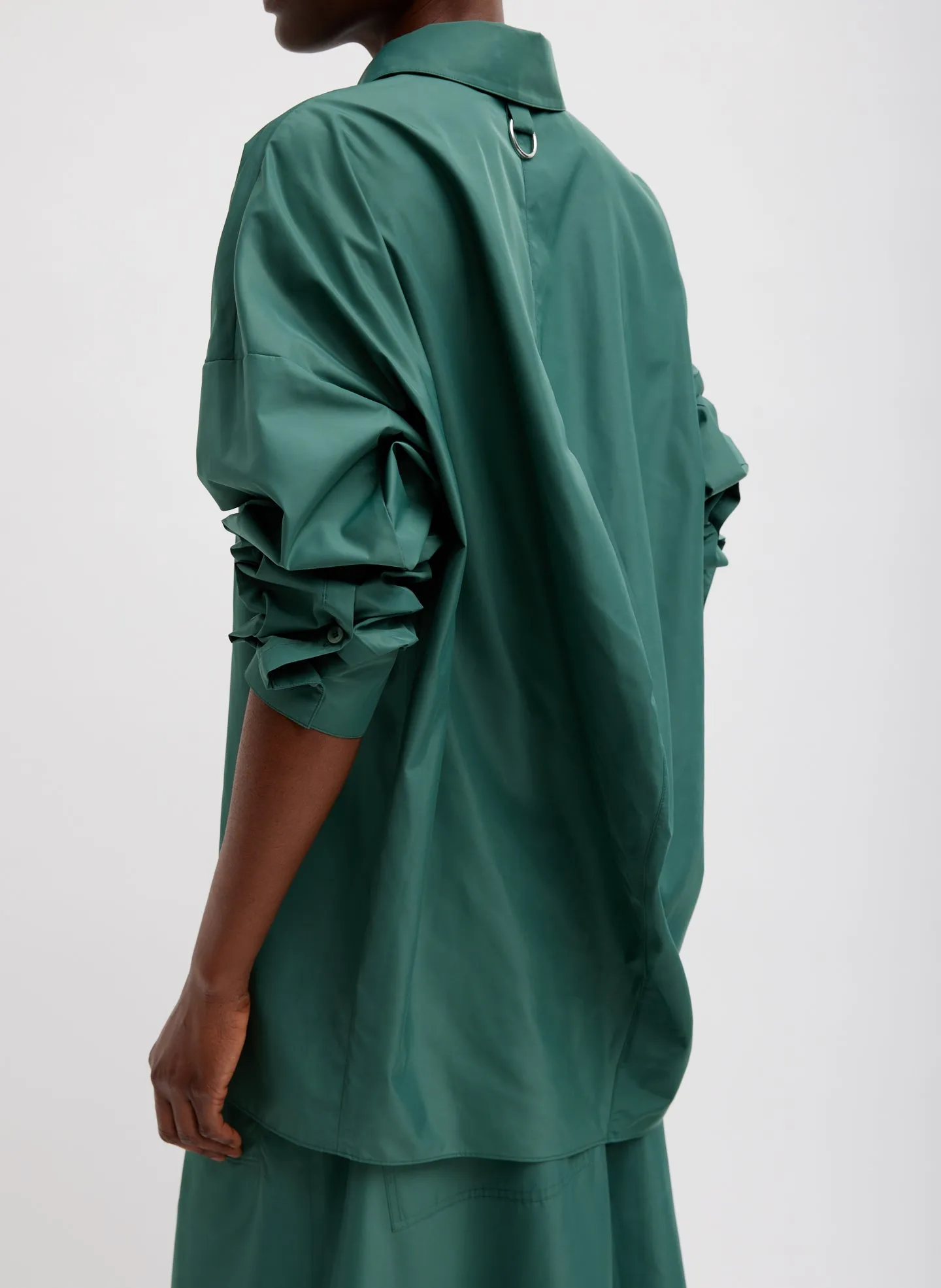 Italian Sporty Nylon Shirt With Cocoon Back sold by Tibi product image thumbnail 4