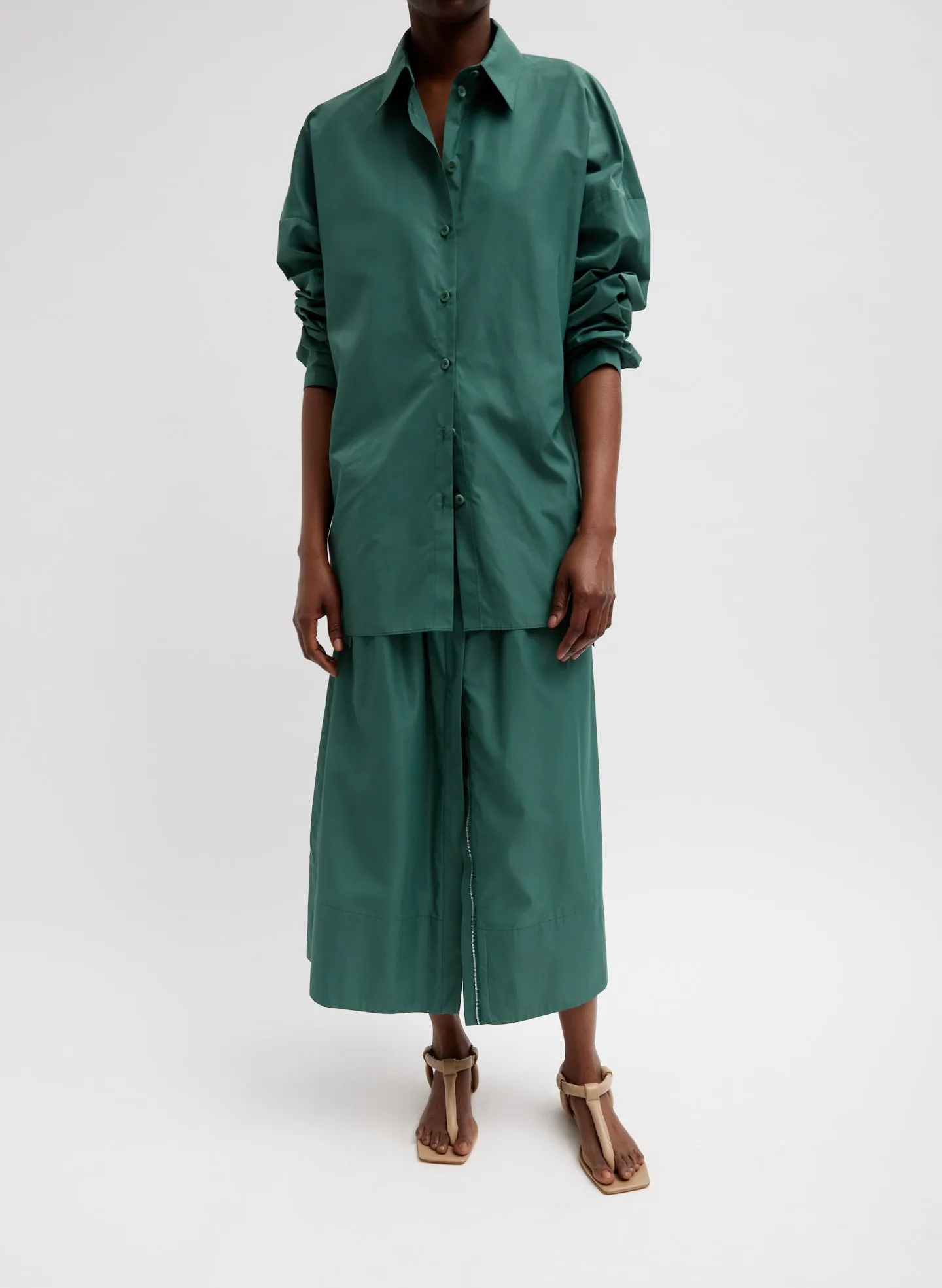 Italian Sporty Nylon Shirt With Cocoon Back sold by Tibi product image thumbnail 5