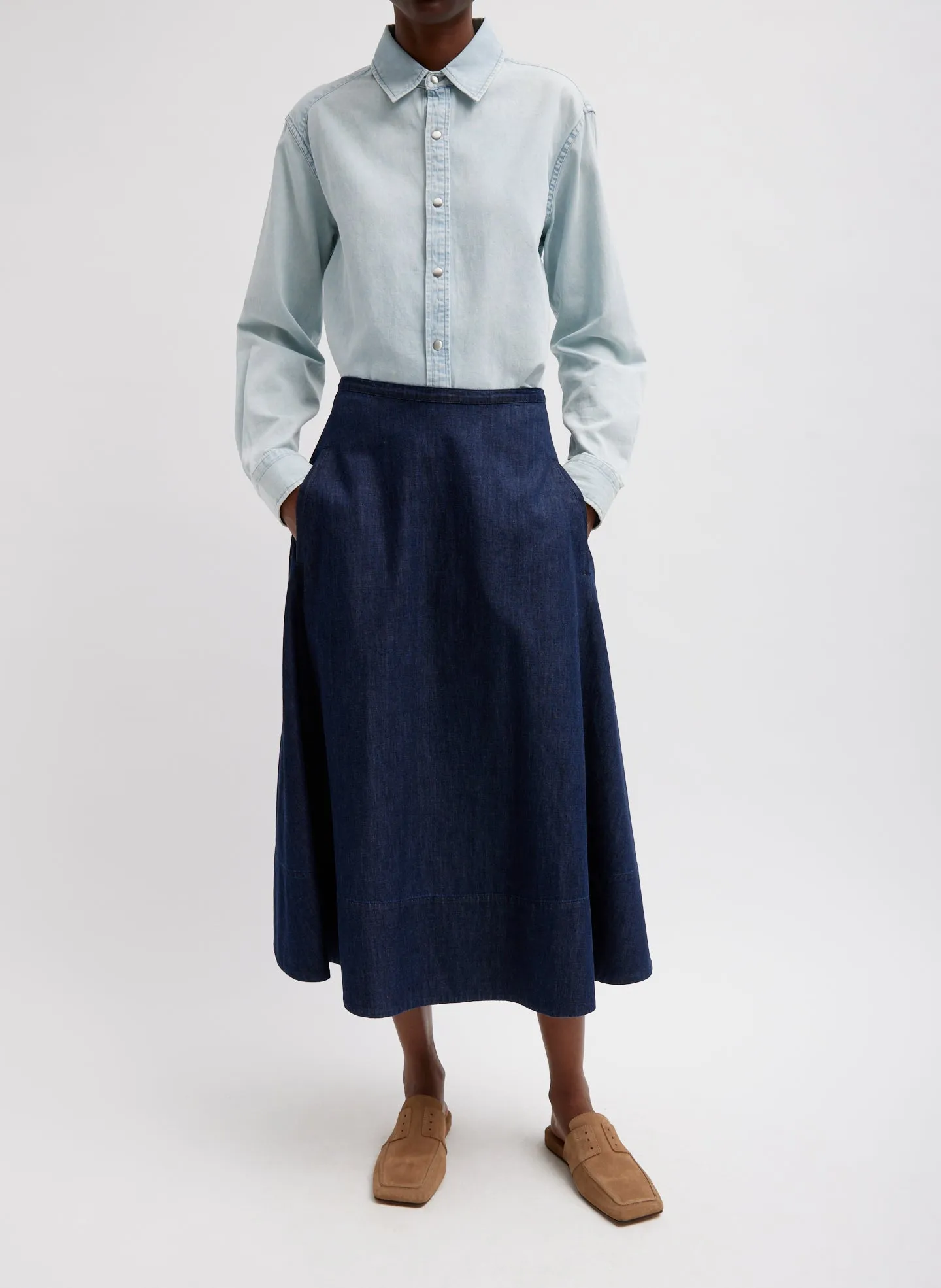 Summer Denim Circle Skirt sold by Tibi