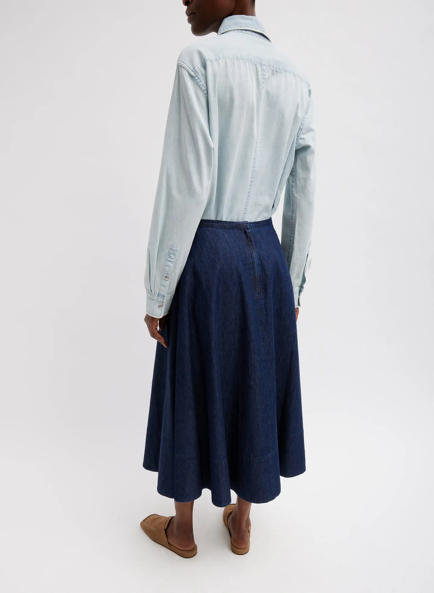 Summer Denim Circle Skirt sold by Tibi product image thumbnail 5
