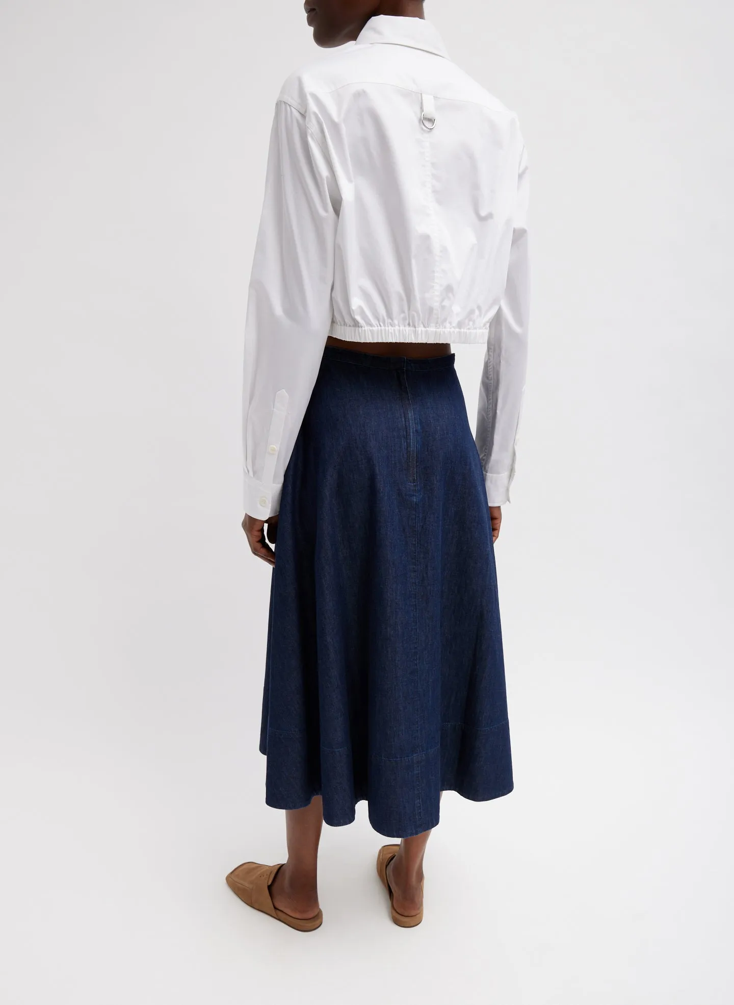 Eco Poplin Cropped Shirt sold by Tibi product image thumbnail 3