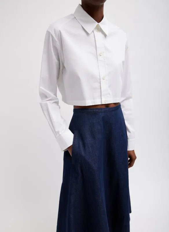 Eco Poplin Cropped Shirt sold by Tibi