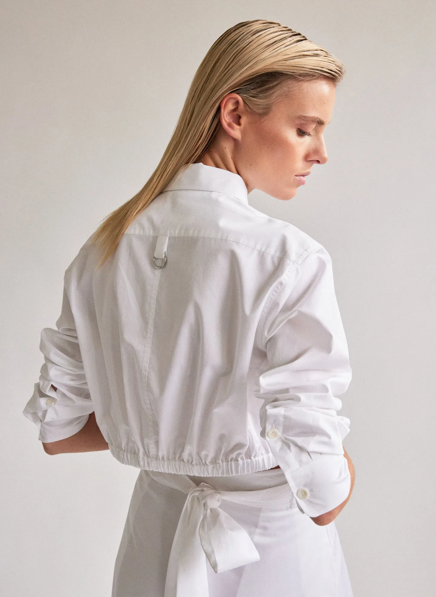 Eco Poplin Cropped Shirt sold by Tibi product image thumbnail 2
