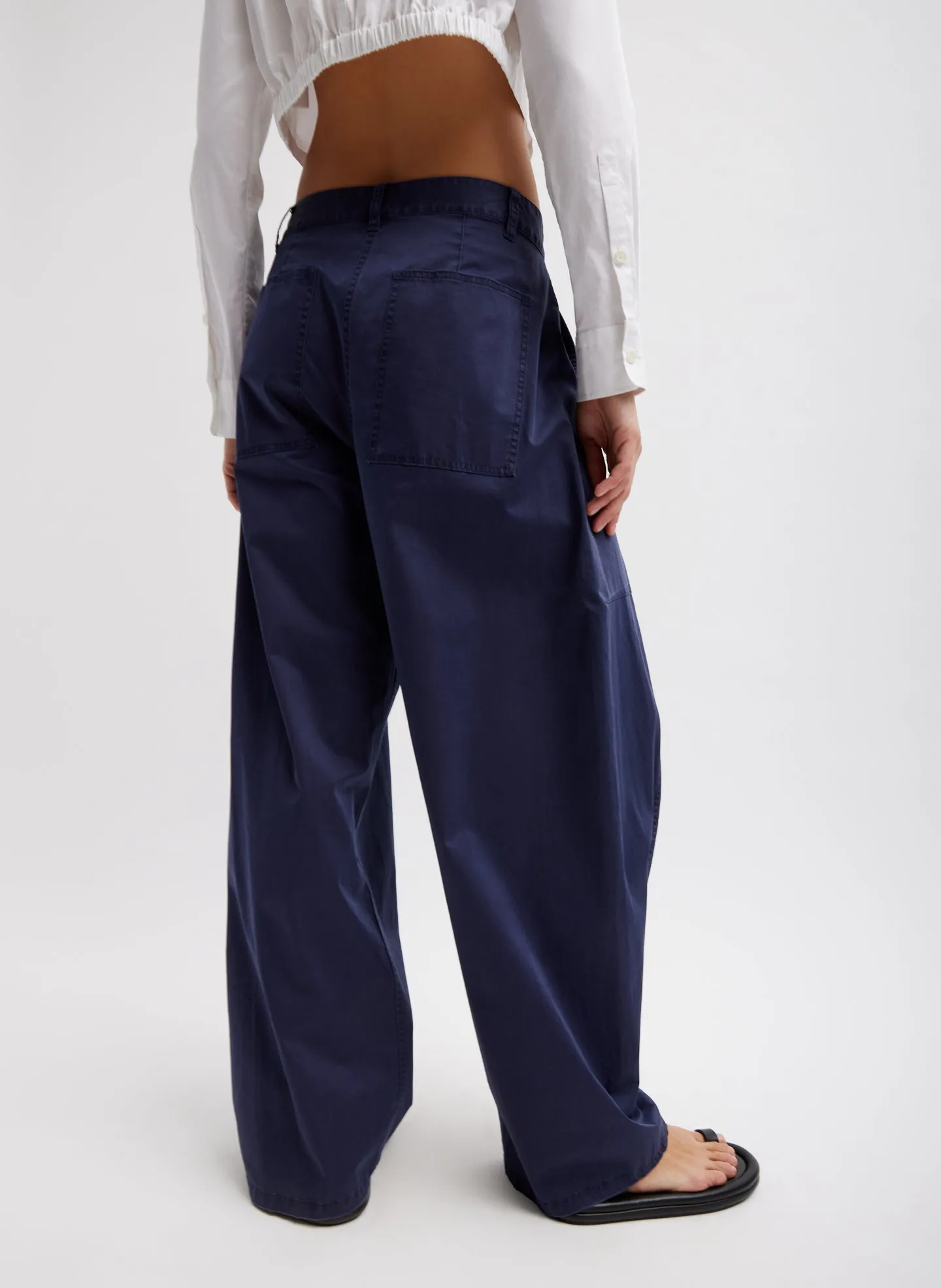 Garment Dyed Silky Cotton Sid Pant sold by Tibi product image thumbnail 3