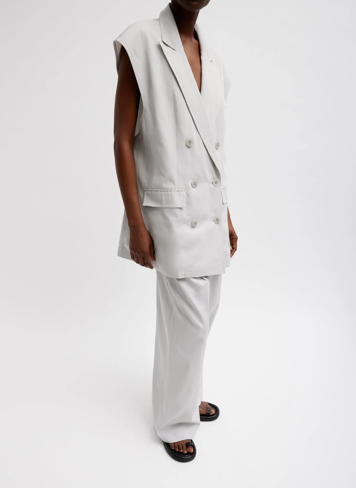 Drapey Suiting Oversized Double Breasted Vest sold by Tibi product image thumbnail 5