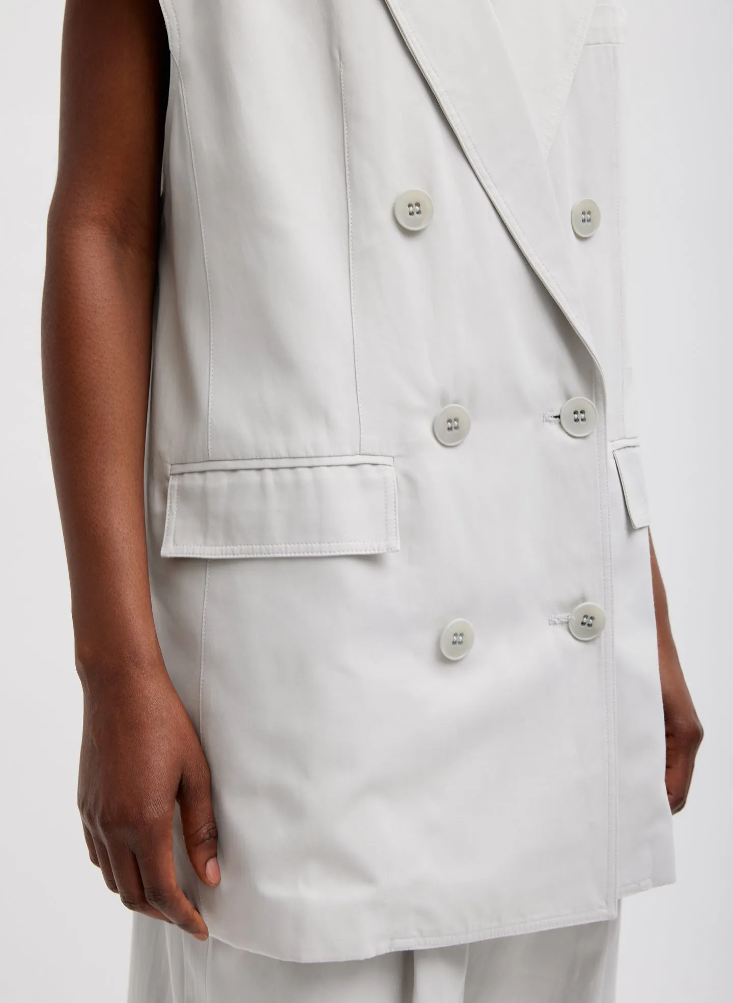 Drapey Suiting Oversized Double Breasted Vest sold by Tibi product image thumbnail 3