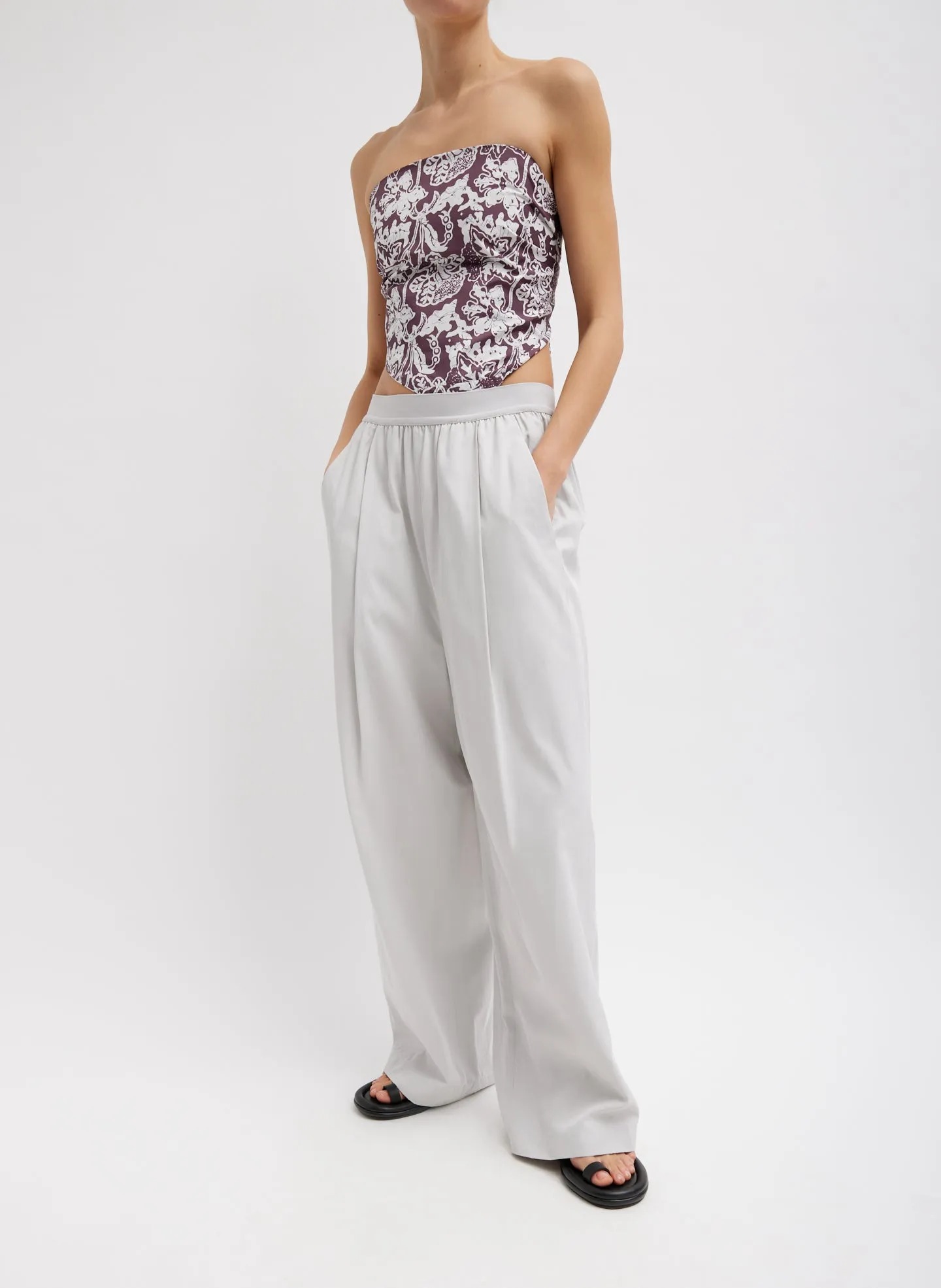 Drapey Suiting Marit Pull On Pant sold by Tibi
