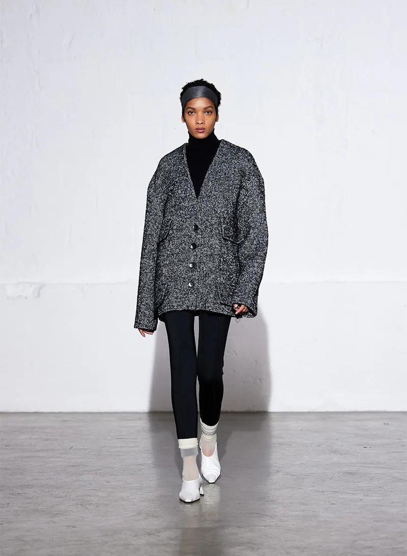 Boucle Tweed Cardigan Coat sold by Tibi product image thumbnail 2