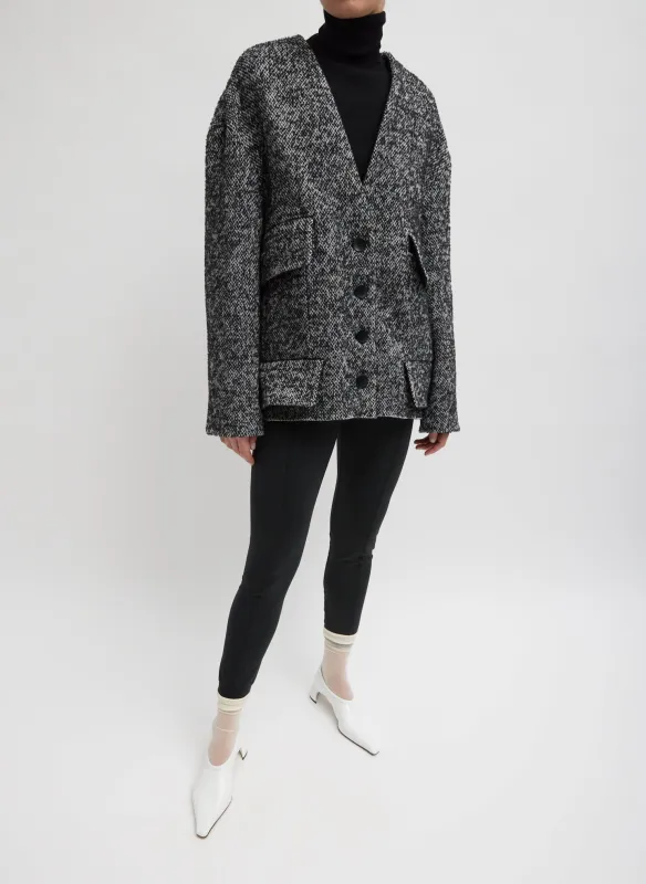 Boucle Tweed Cardigan Coat made by Tibi