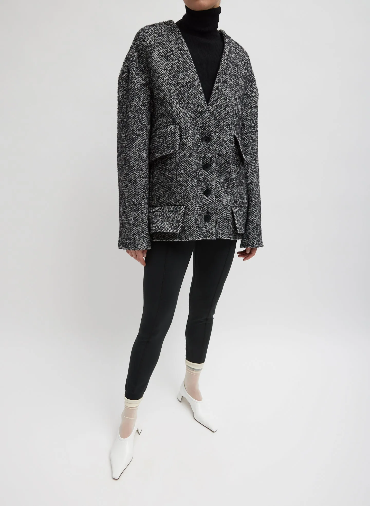Boucle Tweed Cardigan Coat sold by Tibi
