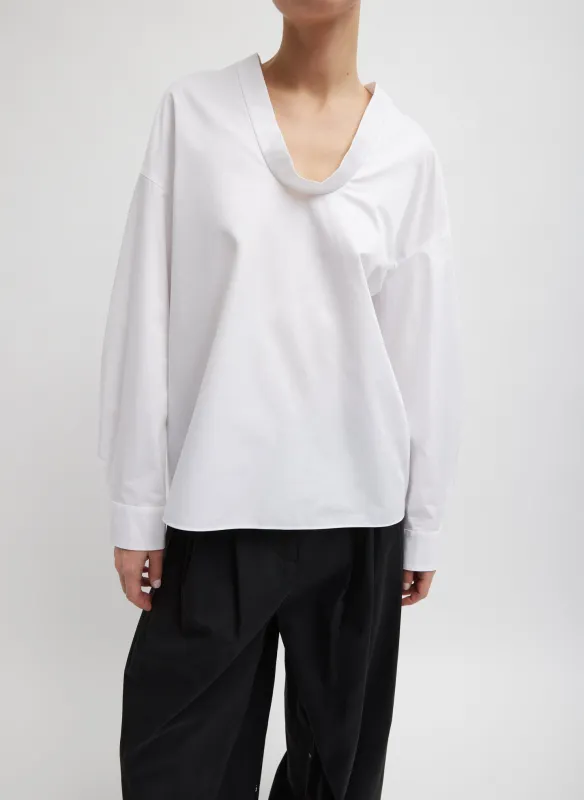 Eco Poplin Scoopneck Top sold by Tibi