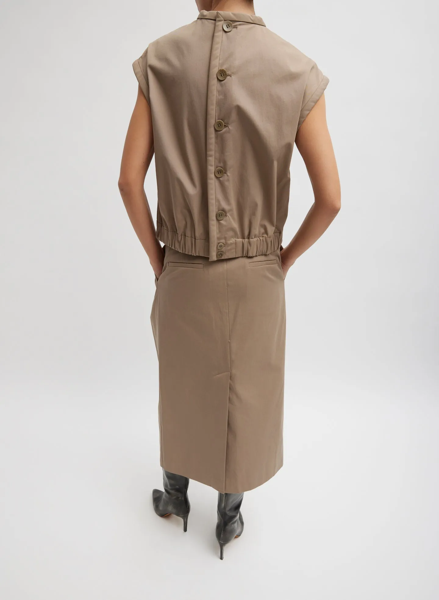 Bio Twill Triple Pleat Skirt sold by Tibi product image thumbnail 2