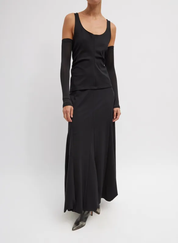 Compact Ultra Stretch Tucked Panel Maxi Skirt made by Tibi