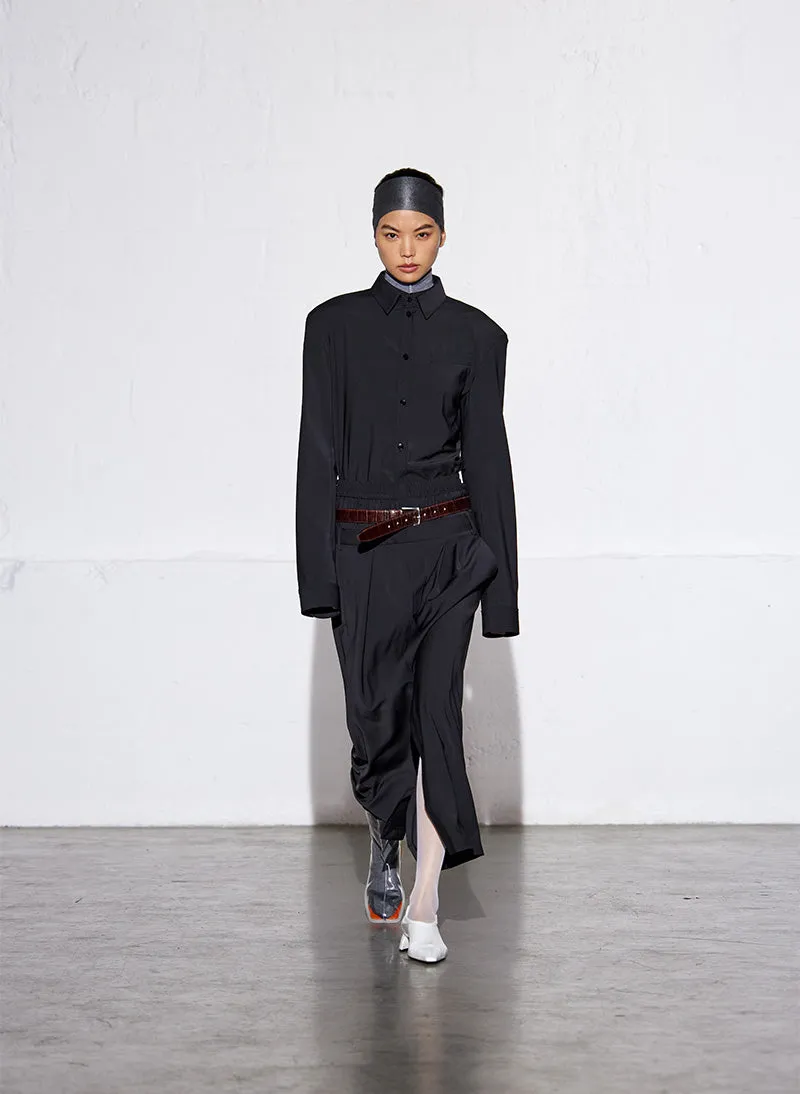 Recycled Tropical Wool Detached Shirt sold by Tibi product image thumbnail 2