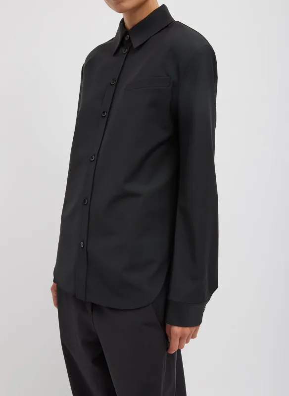 Recycled Tropical Wool Detached Shirt made by Tibi