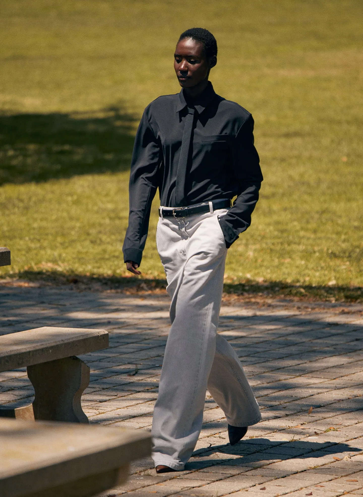 Recycled Tropical Wool Detached Shirt sold by Tibi product image thumbnail 3