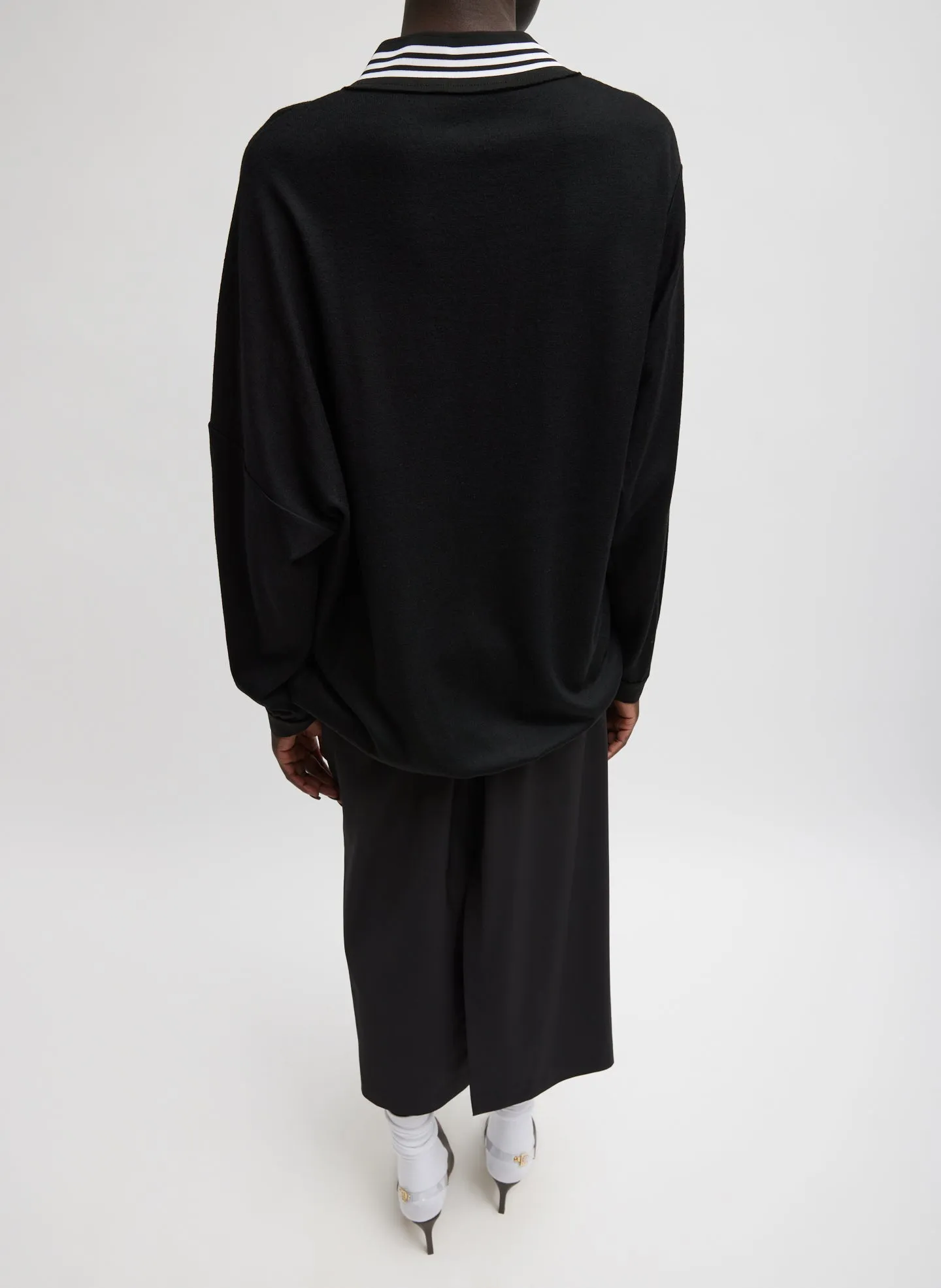 Wool Jersey V-Neck Tennis Pullover sold by Tibi product image thumbnail 4