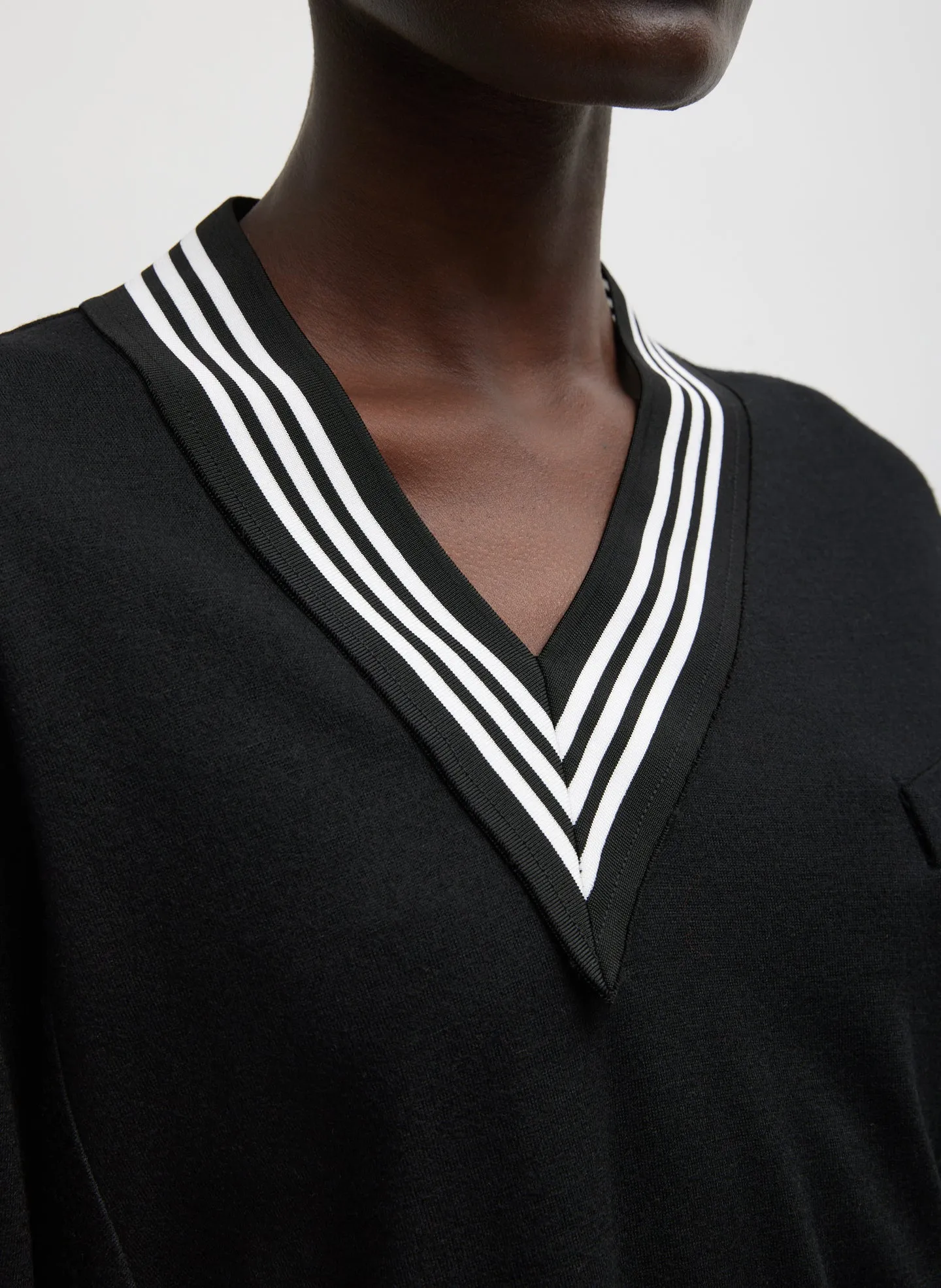 Wool Jersey V-Neck Tennis Pullover sold by Tibi product image thumbnail 2
