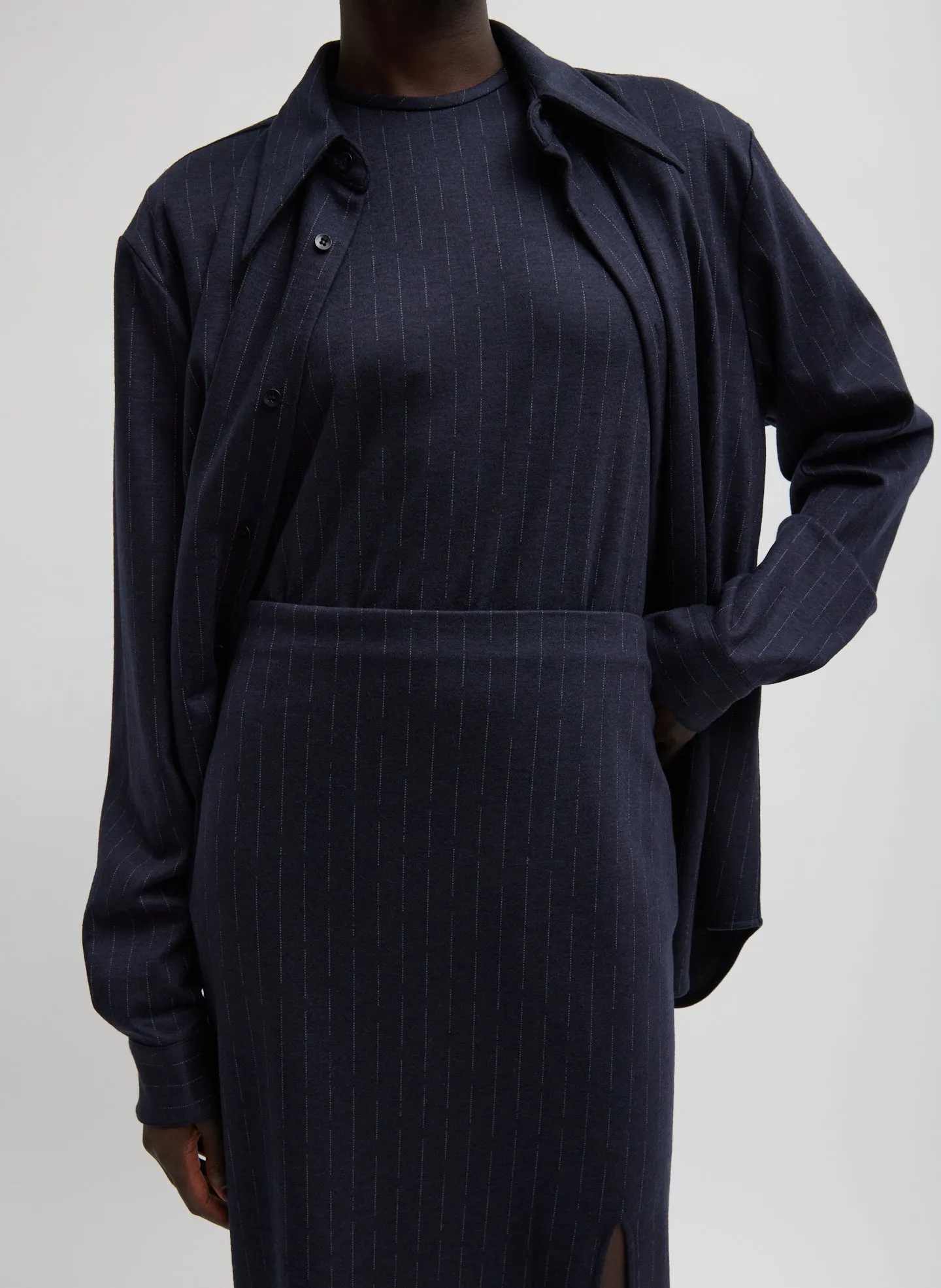 Newton Stripe Sculpted Shrunken T-Shirt sold by Tibi product image thumbnail 2