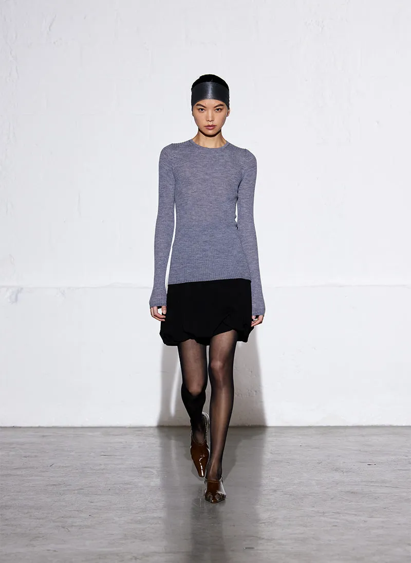 Wren Crepe Knit Short Tucked Skirt sold by Tibi product image thumbnail 2