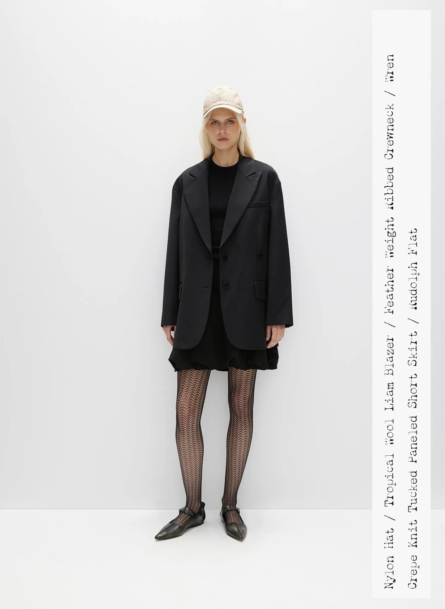 Wren Crepe Knit Short Tucked Skirt sold by Tibi product image thumbnail 3