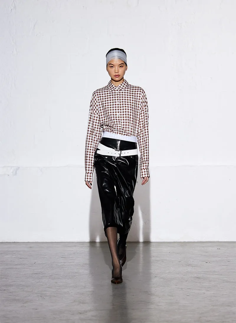 Glossed Jersey Pencil Skirt sold by Tibi product image thumbnail 2