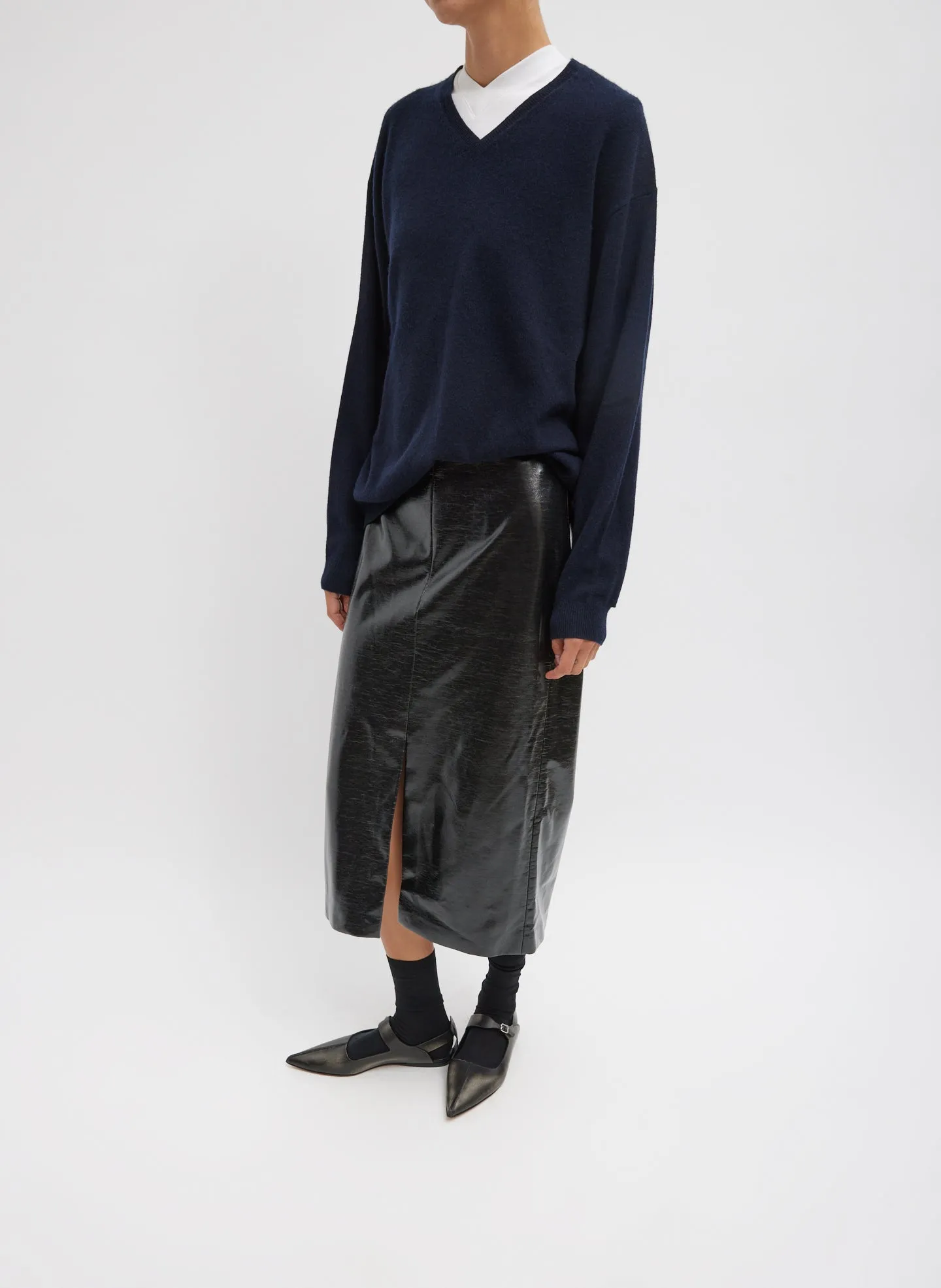 Glossed Jersey Pencil Skirt sold by Tibi product image thumbnail 5
