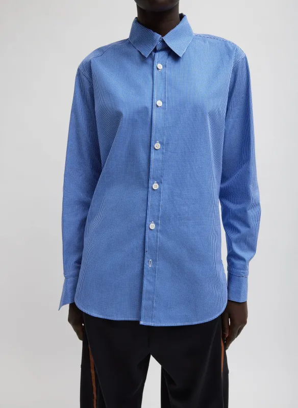 Mini Check Shirting Detached Slim Shirt made by Tibi