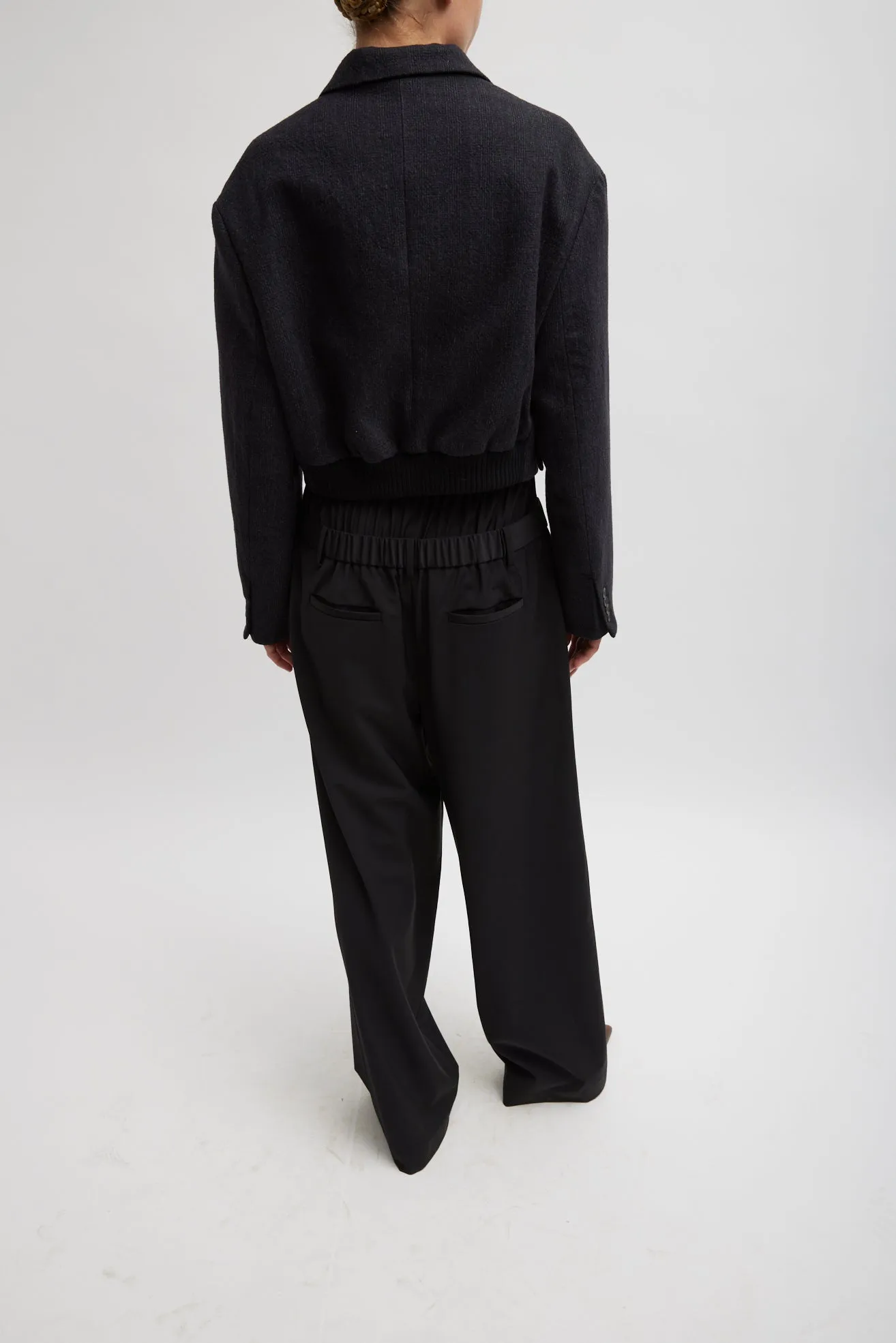 Kian Glenplaid Cropped Bomber Blazer sold by Tibi product image thumbnail 4