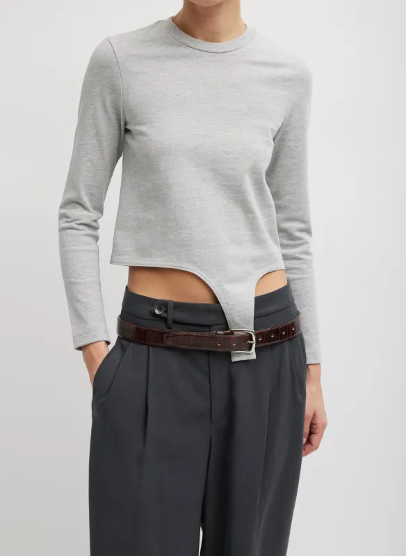 Perfect T-Shirt Shrunken Crewneck With Straps made by Tibi
