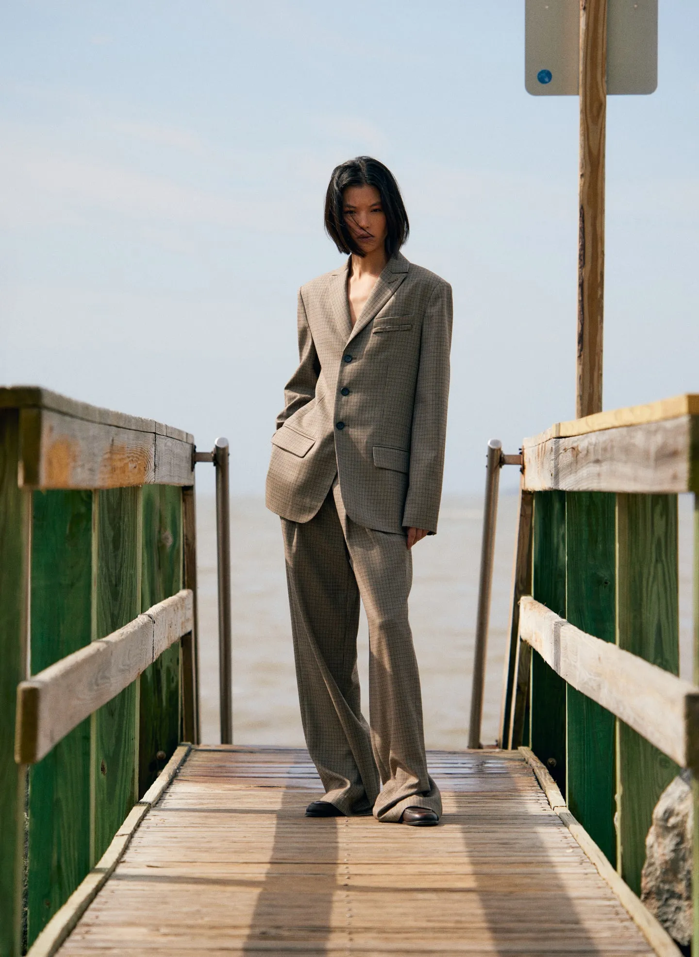 Thomas Menswear Check Dennis Cutout Blazer sold by Tibi product image thumbnail 2