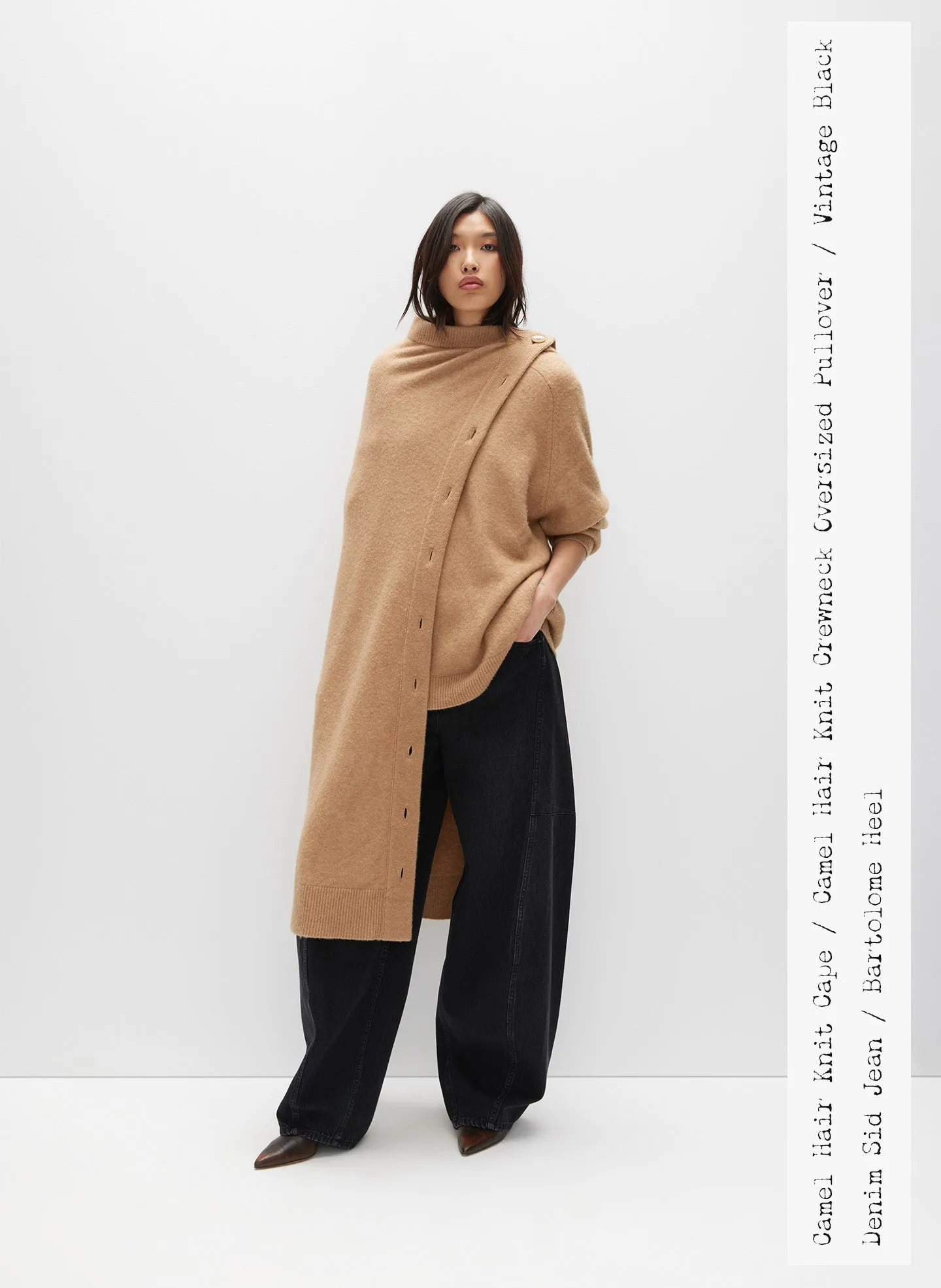 Camel Hair Knit Crewneck Oversized Pullover sold by Tibi product image thumbnail 2